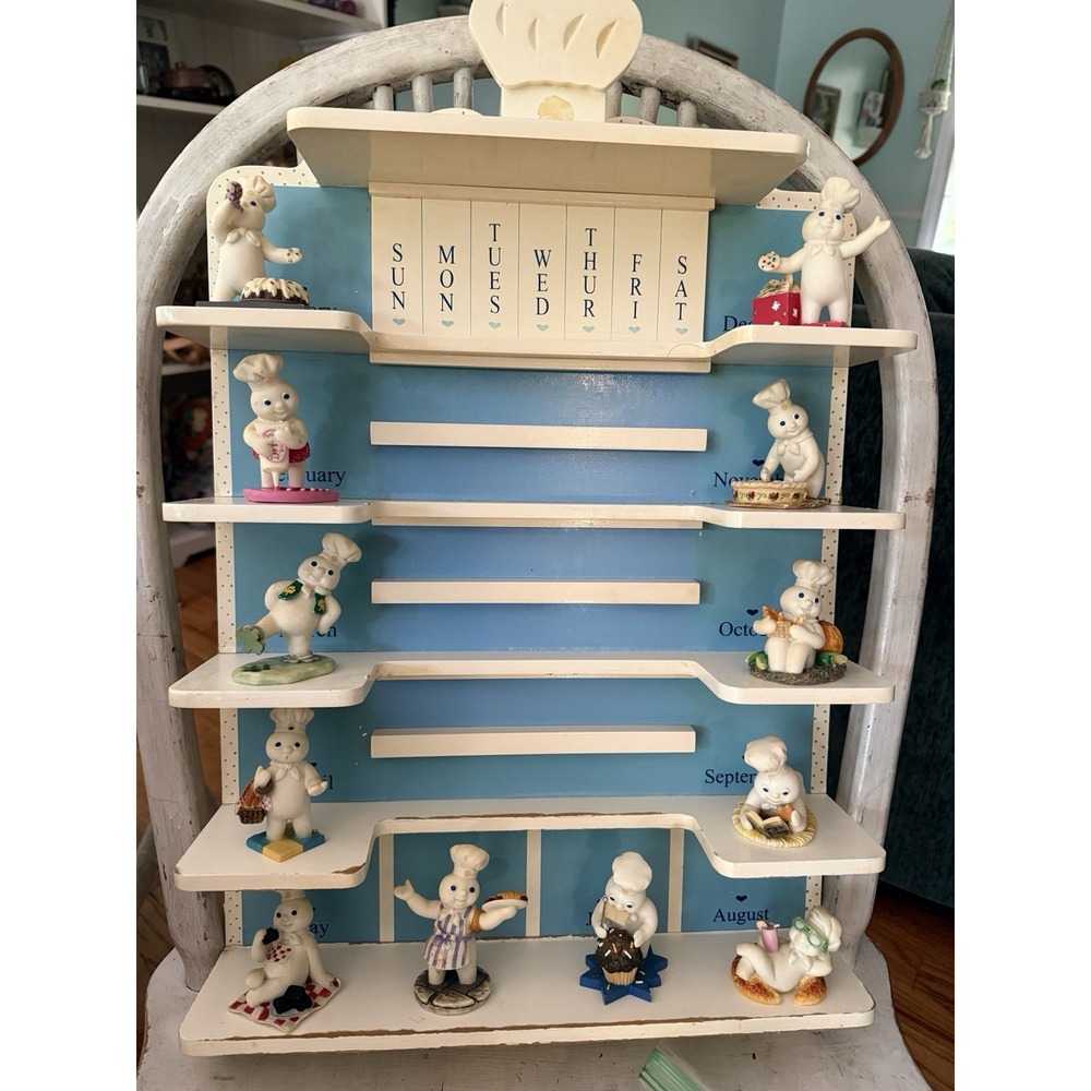 Danbury Mint Pillsbury Doughboy Calendar Complete All Figurines Tiles 1997